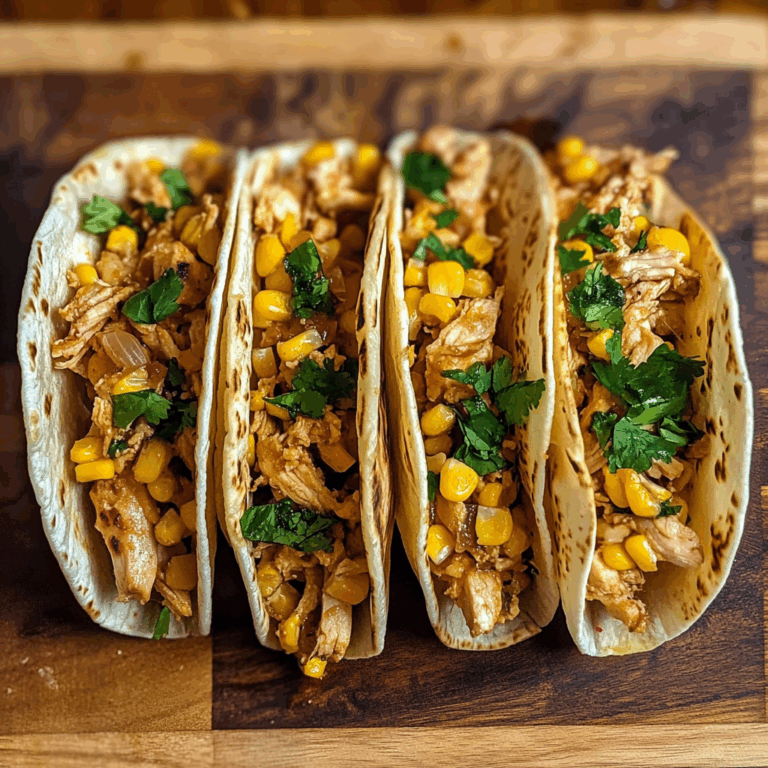 Chicken Tacos with Corn and Cilantro