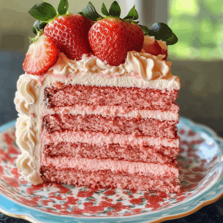 Fresh Strawberry Yum Layered Cake