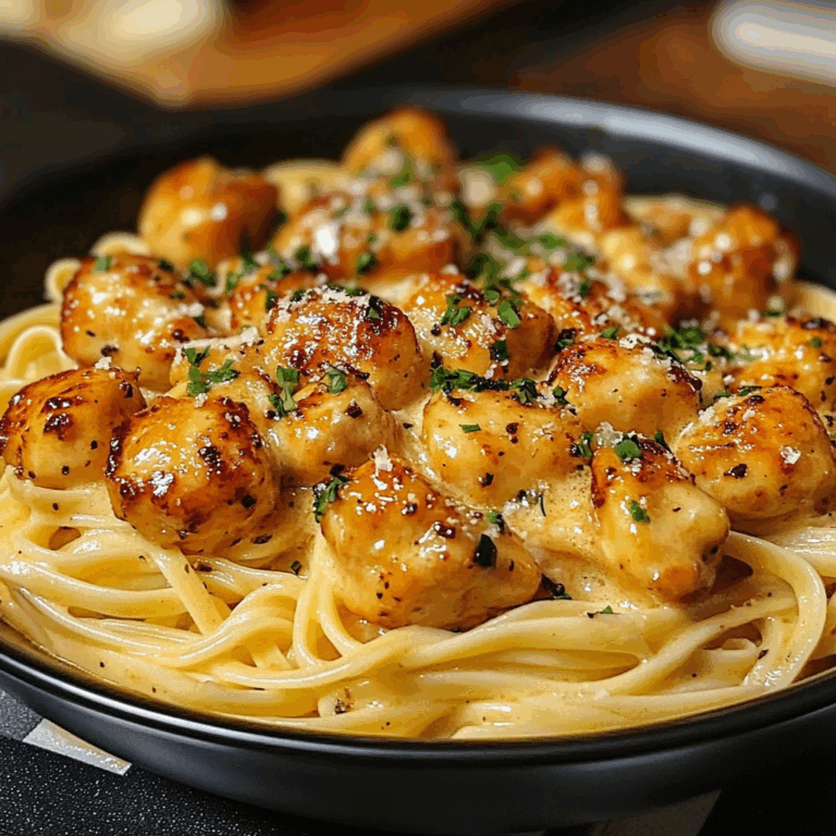 Garlic Butter Chicken Bites Pasta