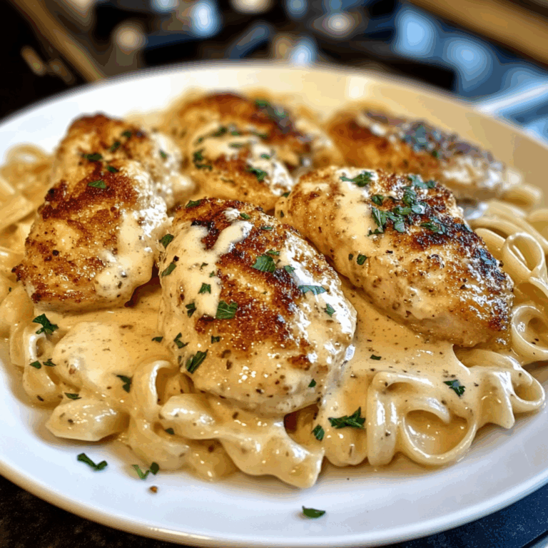 Garlic Butter Chicken with Creamy Parmesan Pasta