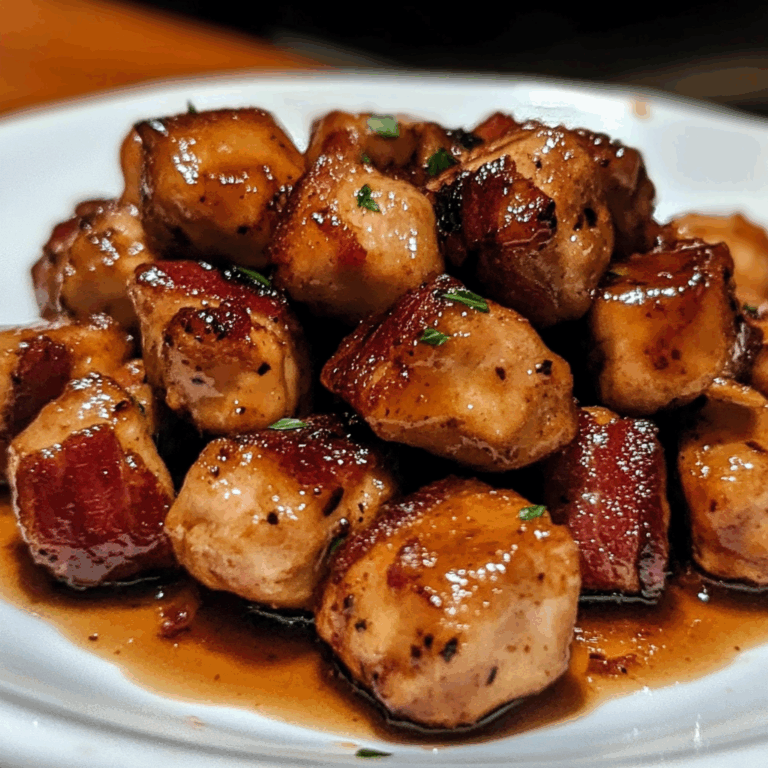 Maple Glazed Bacon Chicken Bites