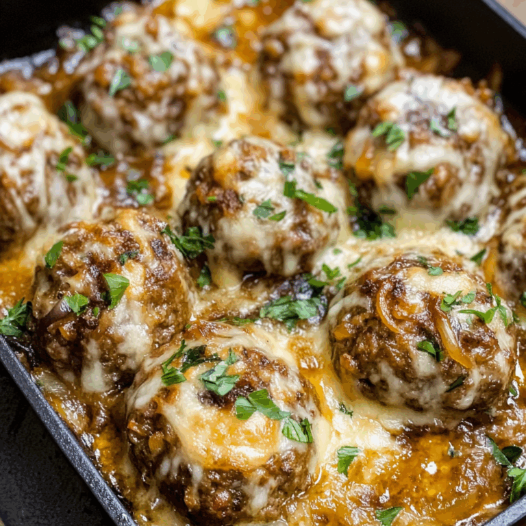 Delectable French Onion Beef Meatballs