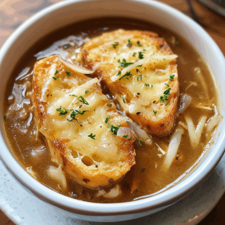 Comforting French Onion Chicken Soup