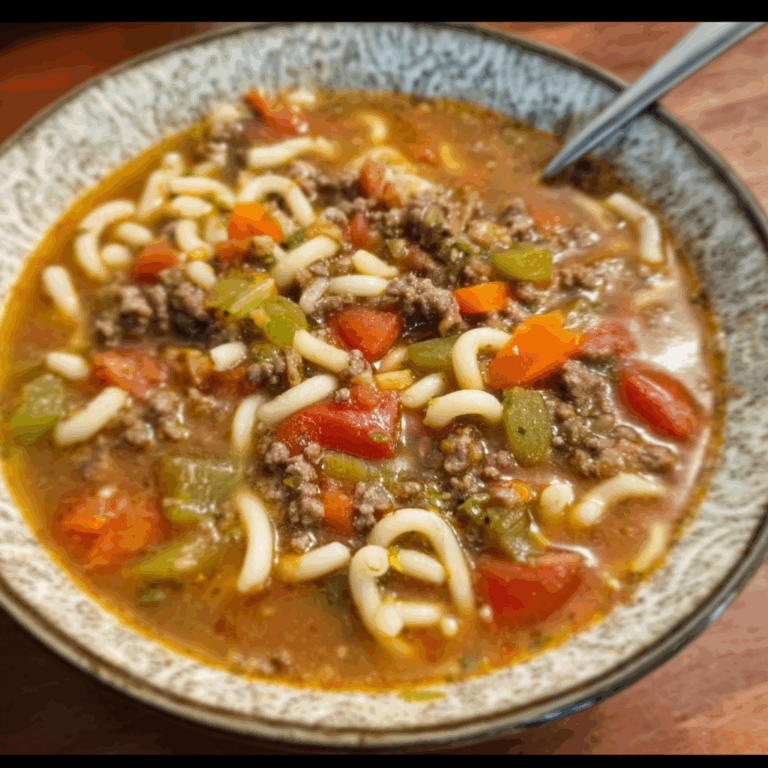 Savory Hamburger Noodle Soup: A Comforting Classic