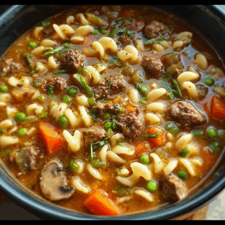Hearty Hamburger Noodle Soup: A Comforting Classic