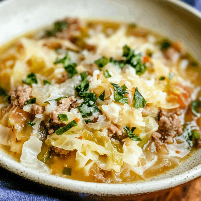 Savory Italian Sausage and Cabbage Soup