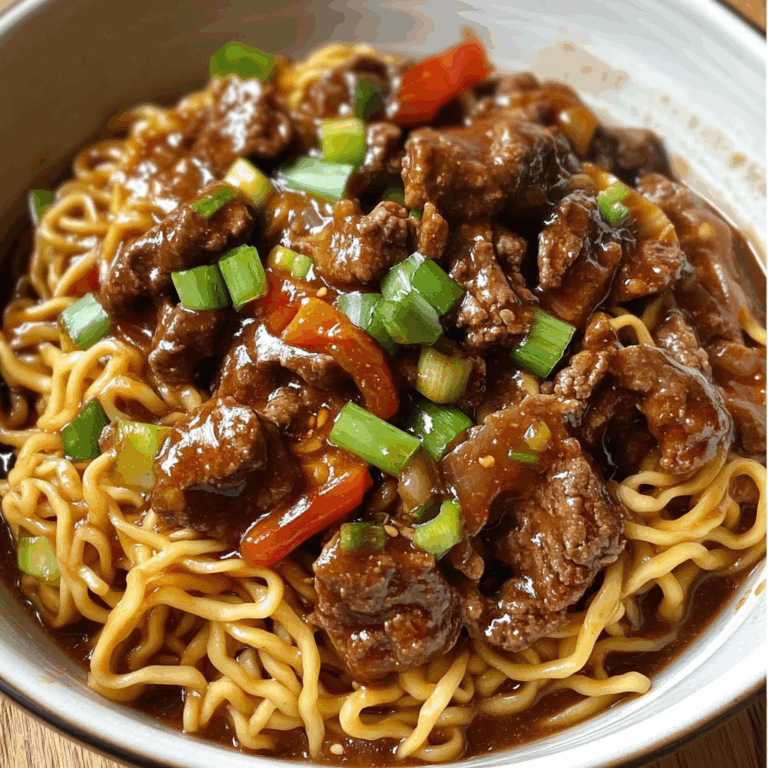 Delicious Noodles with Savory Beef Sauce