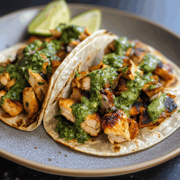 Chicken Tacos with Green Sauce