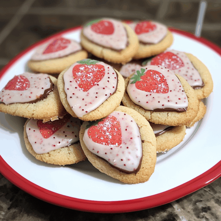 Chocolate-Filled Strawberry Sugar Cookies