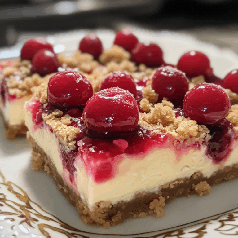 Christmas Cherry Cheesecake Bars