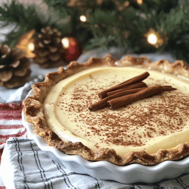 Christmas Eve Cinnamon Vanilla Creamy Custard Pie