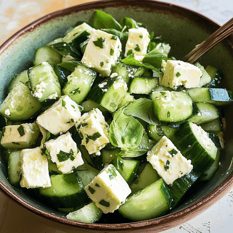 Refreshingly Flavorful Cucumber Feta Salad