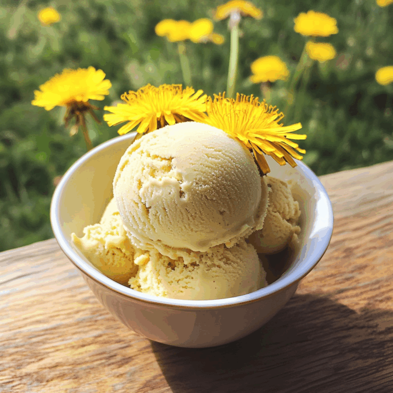 Dandelion and Honey Ice Cream: A Delightful Frozen Treat