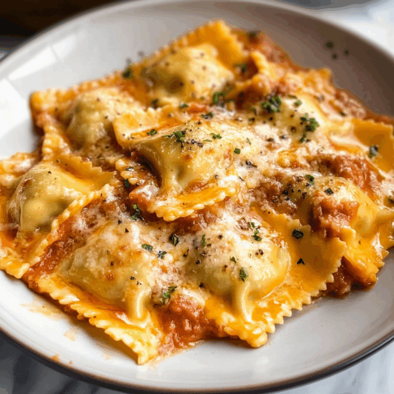 Easy Cheesy Baked Ravioli