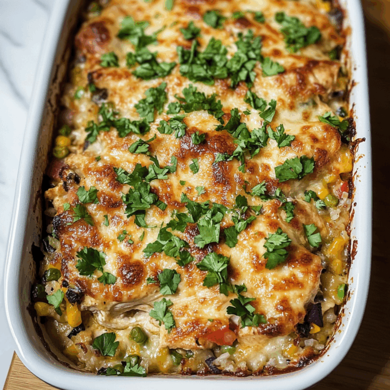 Easy Chicken Burrito Casserole