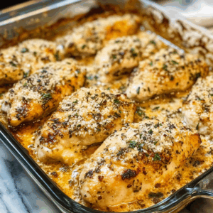 Garlic Parmesan Chicken in Casserole