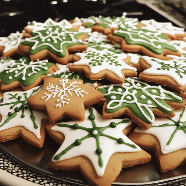 Italian Christmas Cookies with White and Green Icing
