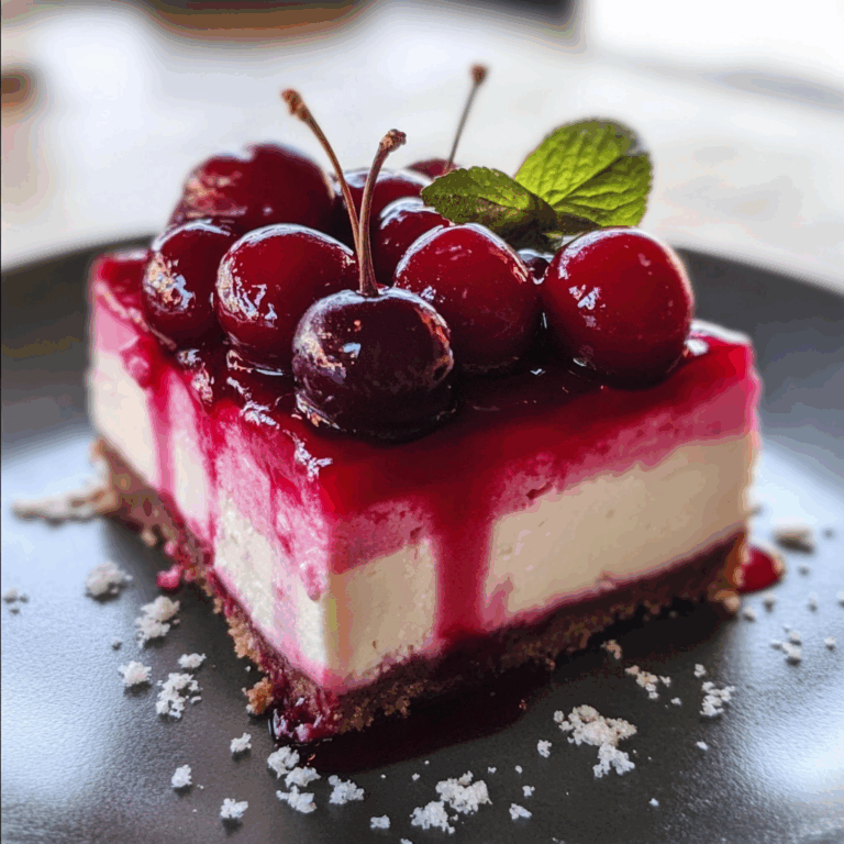 Layered Cherry Cheesecake Dessert