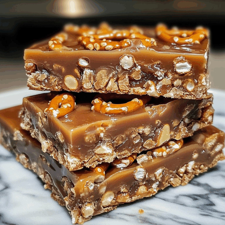 No-Bake Caramel Pretzel Crack Bars