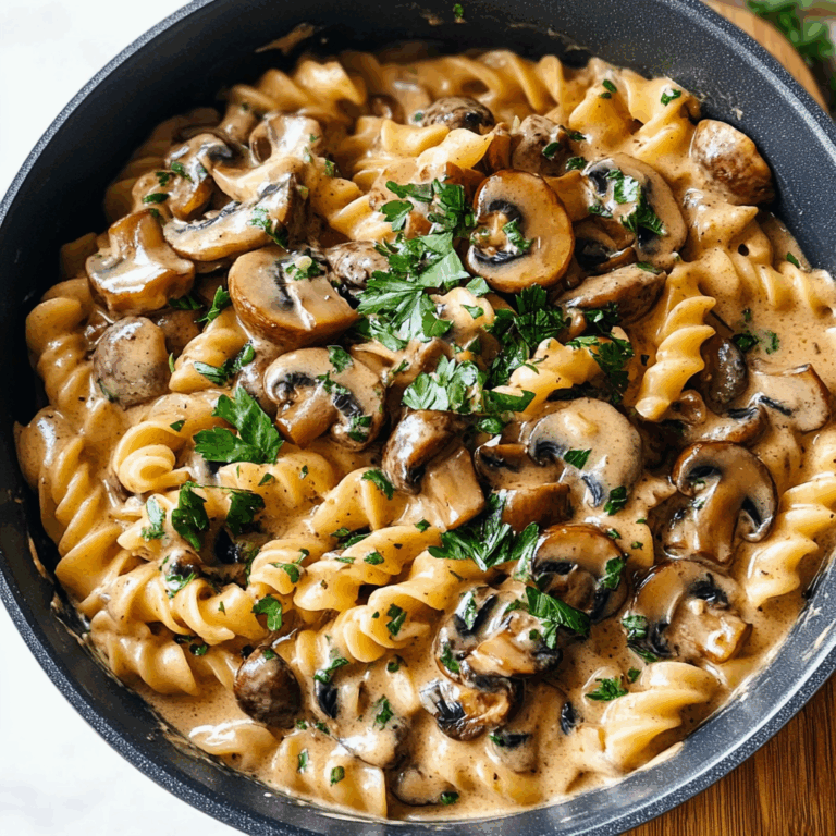 One Pot Mushroom Stroganoff