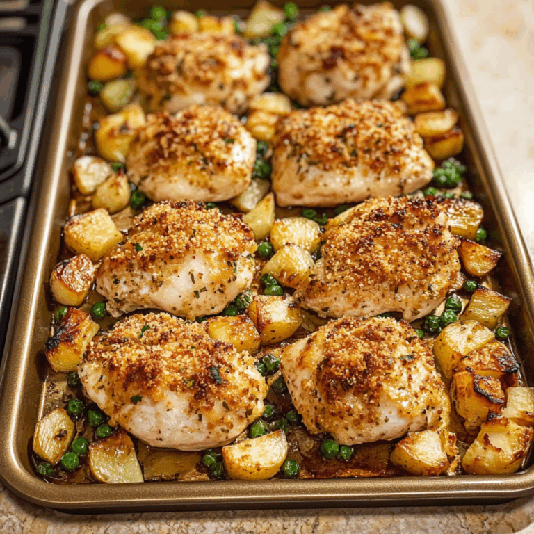 Parmesan Crusted Chicken Sheet Pan Dinner
