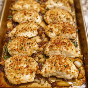 Parmesan Crusted Chicken Sheet Pan