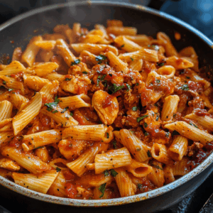 Creamy Pasta and Tender Chicken in a Delectable Sauce
