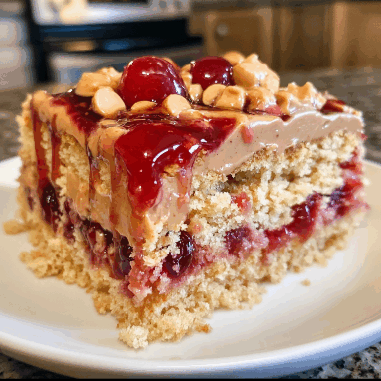 Peanut Butter and Jelly Poke Cake: A Childhood Classic Reinvented