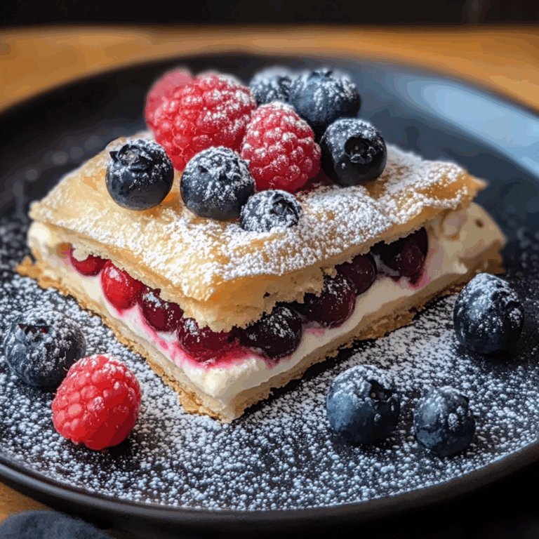 Delectable Desserts with Berries and Powdered Sugar