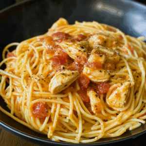 Easy Crockpot Chicken Spaghetti