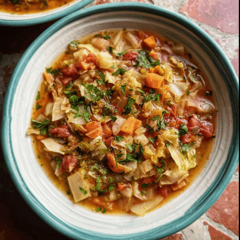 Hearty Veggie-Packed Cabbage Soup
