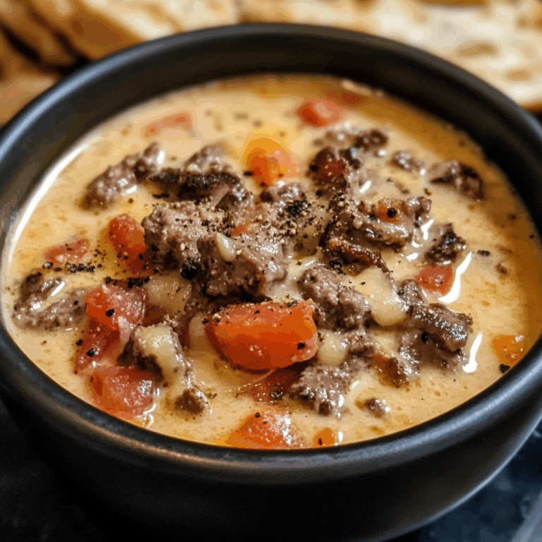 One Pot Fully Cheesesteak Soup