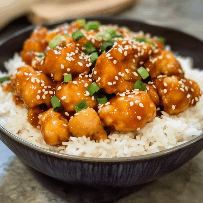 Citrus Delight: Orange Chicken with Sesame Seeds and Rice