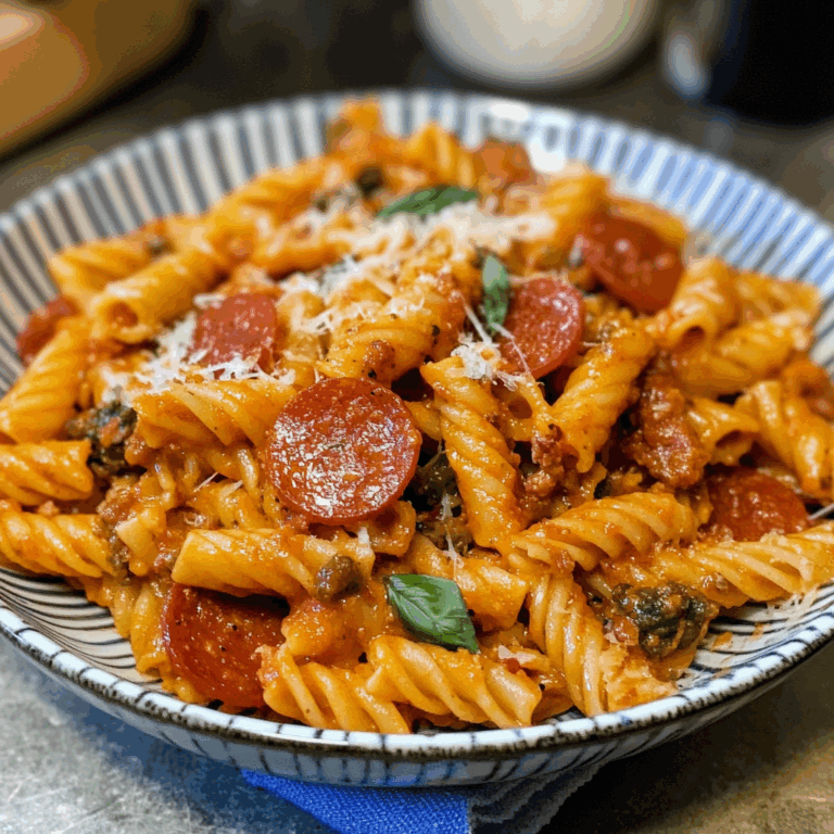 Savory Pasta with Pepperoni: A Delightful Italian-Inspired Dish