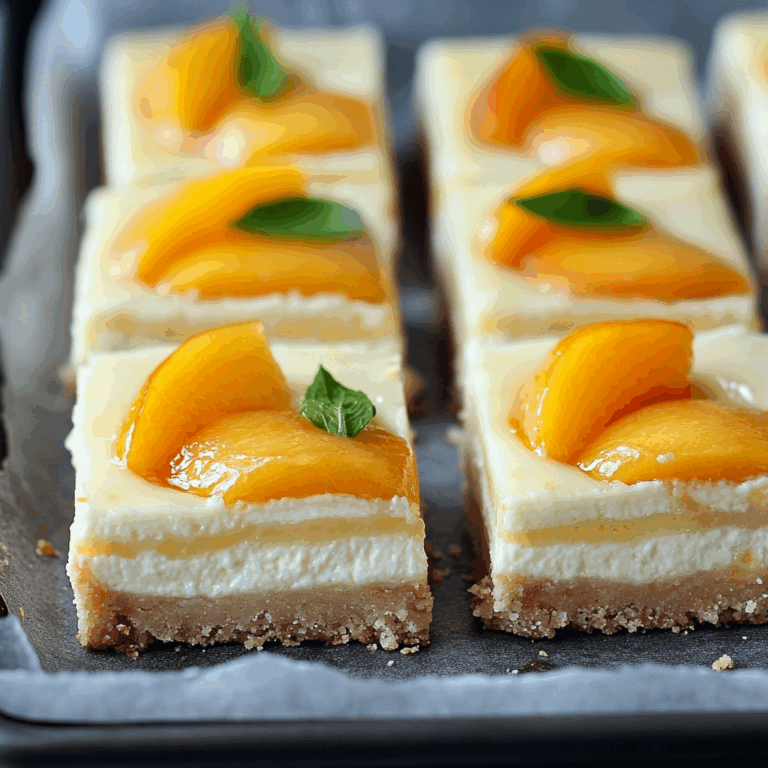 Peaches and Cream Cheesecake Bars