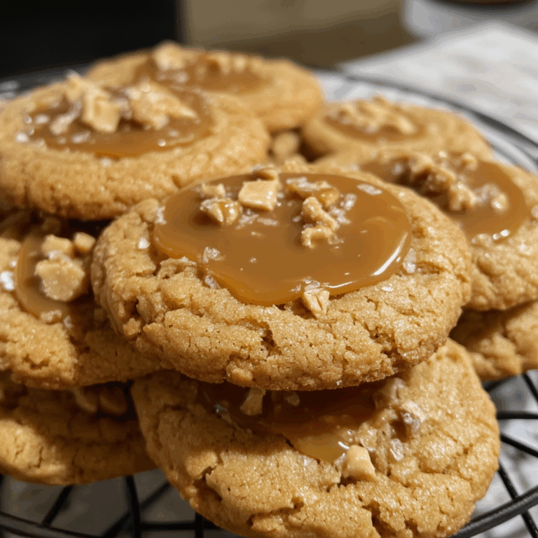 Peanut Butter Caramel Crunch Cookies