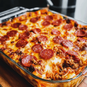 Irresistible Pizza Casserole with Kielbasa