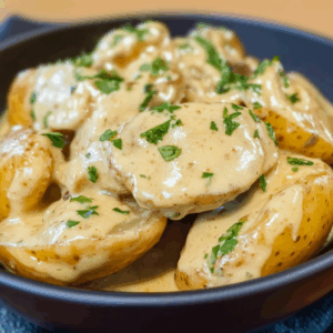 Delicious Potatoes with Creamy Sauce: A Comforting Classic